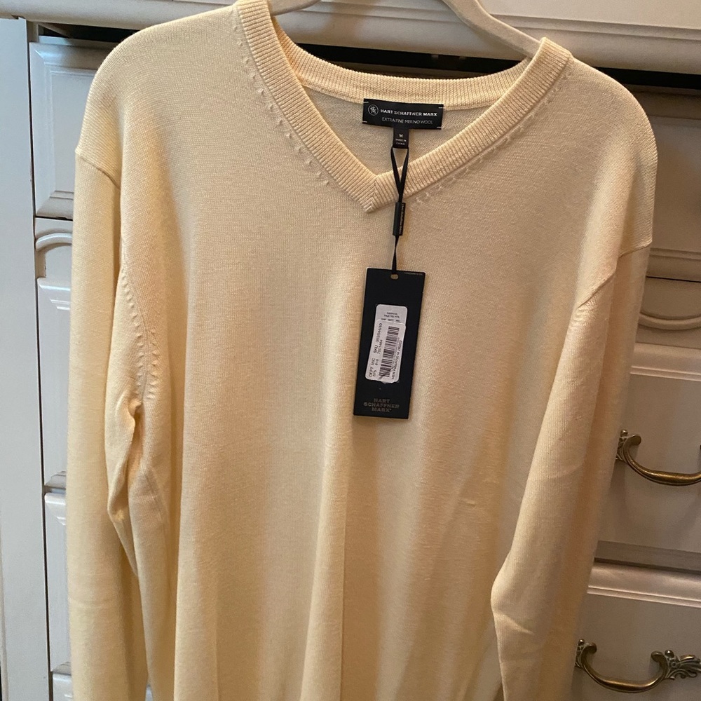 Lightweight, pale yellow sweater